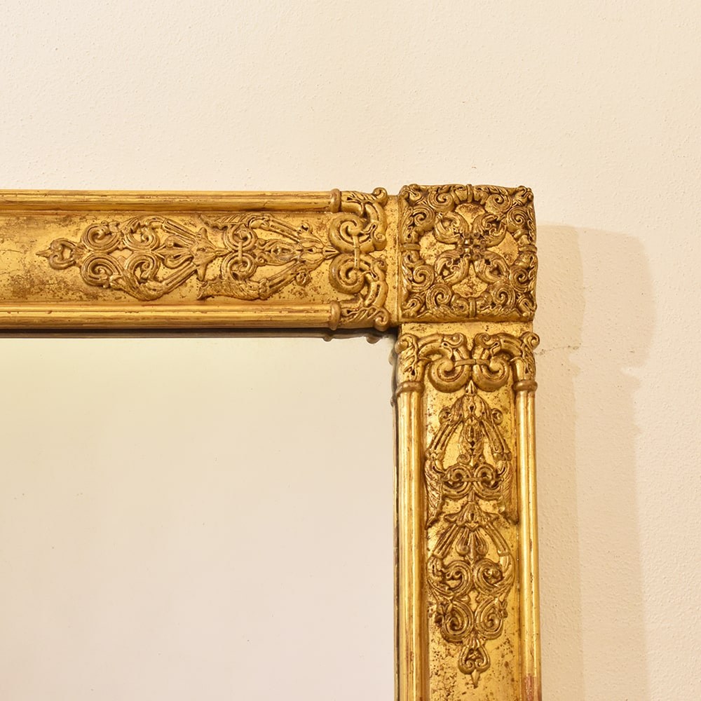 6 SPR123 antique gilt mirror rectangler mirror gold wall mirror XIX century.jpg